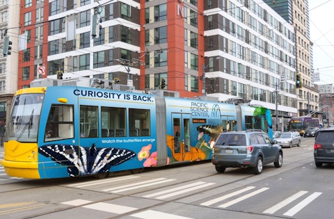 Seattle Outdoor Advertising on Train - Train Wrap by Intersection