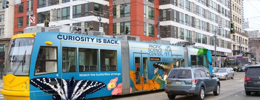 Seattle Outdoor Advertising on Train - Train Wrap by Intersection