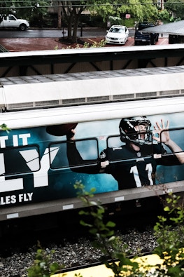 Philadelphia SEPTA train wrap of the Eagles