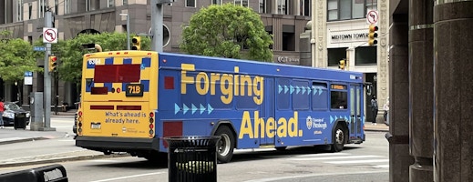 Transit Ad on Bus in Pittsburg