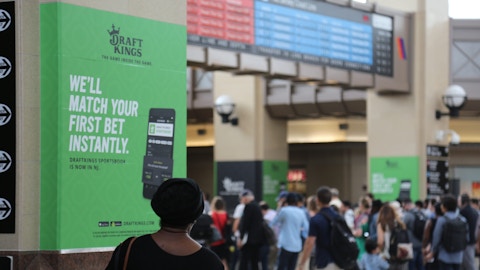 Commuters pass by DraftKings station domination in New Jersey