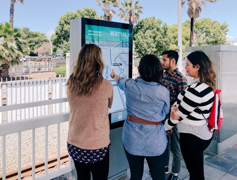 Interacting with map on LA Metro IxNTouch kiosk