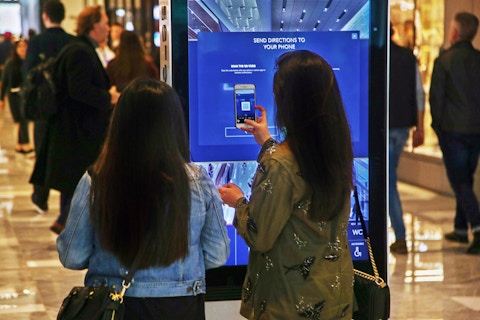 Shoppers send directions to their phones using IxNTouch kiosks