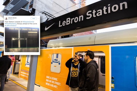 Sharing of LeBron Station campaign on social media