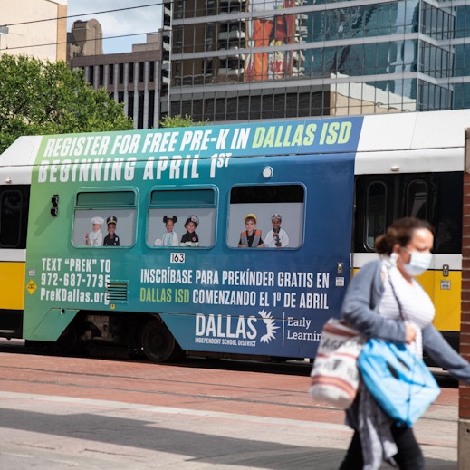 Bus wrap in Dallas