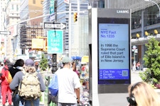 Native advertising content shown on LinkNYC