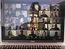 Intersection employees on a video conference call