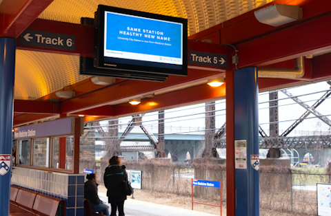 SEPTA station exclusive naming rights digital out of home advertising