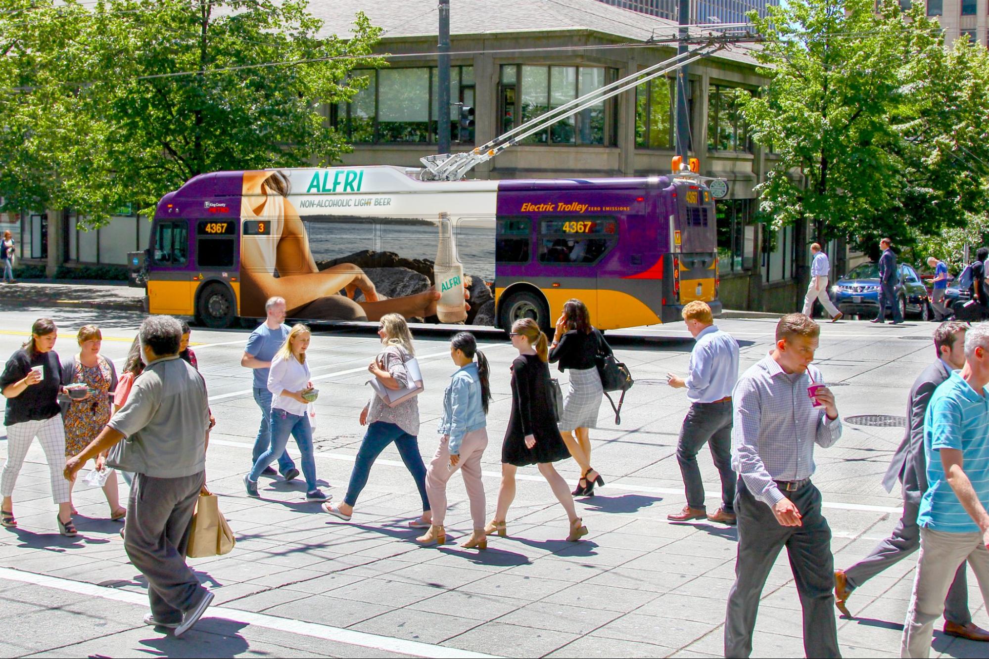 Seattle out of home advertising campaign drives digital engagement with bus ads